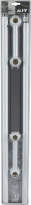 Produktbild von MSV Teleskop Doppel Duschstange Duschvorhangstange, Teleskopstange Verstellbereich 125  - 225 cm Aluminium weiß inkl. Befestigungsmaterial