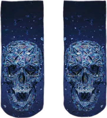 Produktbild von Socken Totenkopf Kristall, Einheitsgröße, Strümpfe Socke, Totenköpfe Schädel
