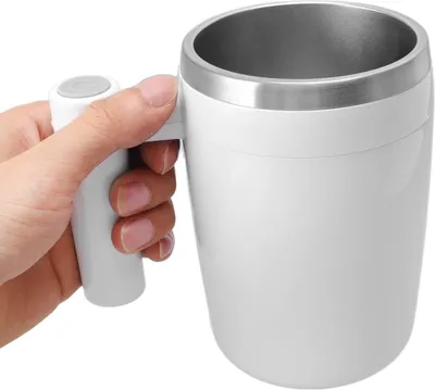Image de Automatique magnétique R��hrbecher 380 ml USB -chargement en acier inoxydable tasse de mélange de café lui-même