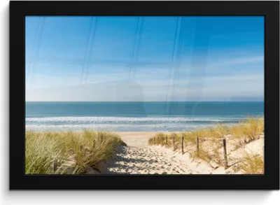 Produktbild von MuchoWow® MuchoWow® Gerahmtes Poster Strand - Meer - Düne - Sand - Sommer 30x20 cm - Poster mit zchwarzem Bilderrahmen - Kunstdruck - Bild-Poster
