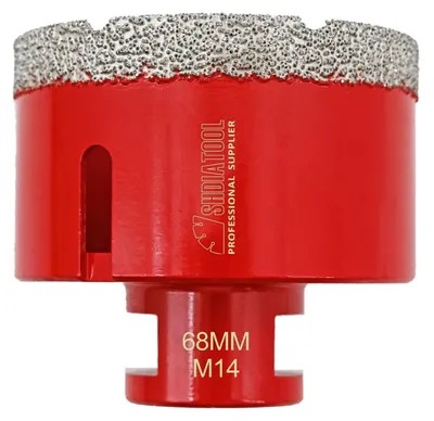 Obrázok produktu pre Diamantové vrtáky, 68 mm, vrtacia koruna so závitom M14 určená na suché vŕtanie