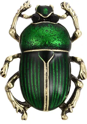 Produktbild von Vintage Marienkäfer Emaille Tier Insekt Brosche Pin Frauen Schal Party Schmuck-Grün