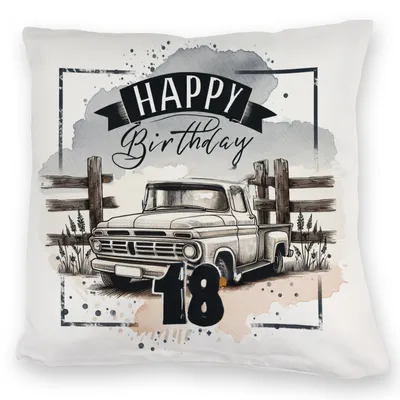 Produktbild von Happy Birthday 18 Auto Kuschelkissen