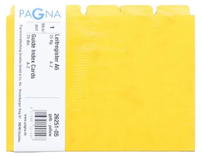 Produktbild von Pagna Leitregister A6 25tlg. A-Z gelb