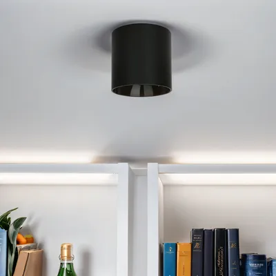 Immagine prodotto di Spot a soffitto Ø 12,7 cm GU10 Nero Cucina Corridoio Metallo Moderno Lampada a soffitto a superficie