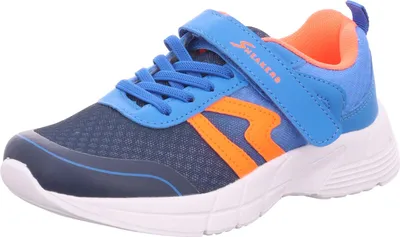 Produktbild von Sneakers Kinder-Klett-Sportschuh Blau-Orange-Weiß, Farbe:blau, EU Größe:35