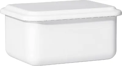 Immagine prodotto di Riess contenitore con coperchio piccolo alto 15x11x7cm smalto bianco