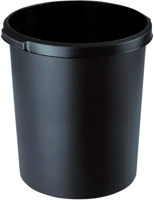 Produktbild von 6 X HAN Papierkorb 30 Liter rund mit 2 Griffmulden schwarz 6 stück