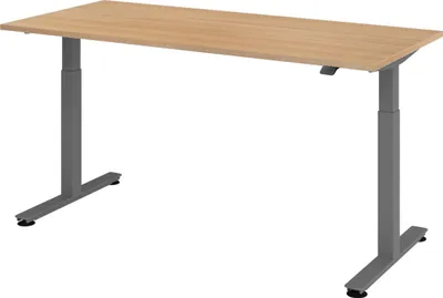 Produktbild von bümö Schreibtisch elektrisch XMST - Gestell: Graphit, Größe: 180 x 80 cm, Nachbildung: Eiche