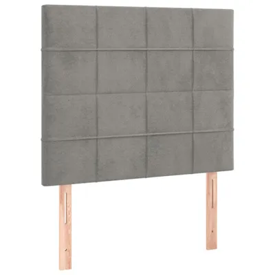 Imagen del producto de vidaXL Cabecero, gris claro, 80 x 5 x 118/128 cm, terciopelo