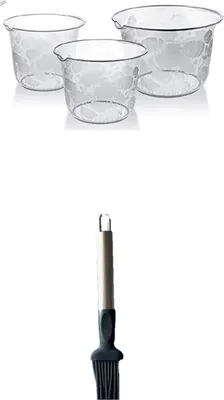 Produktbild von Rührschüssel Set 3 Schüsseln + Pinsel Edelstahl