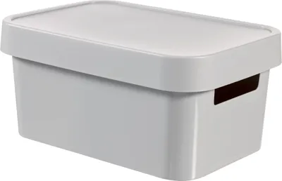 Produktbild von Curver INFINITY Aufbewahrungsbox mit Deckel, 4,5 l, Grau