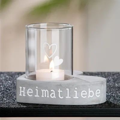 Produktbild von Gilde Windlicht Herz "Heimatliebe" 33082