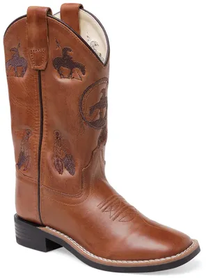Produktbild von %%Old West Kinder/Damen Westernreitstiefel, Westernstiefel, Braun, Größe:29