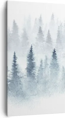 Produktbild von Bild auf Leinwand - Leinwandbild - Bäume Wald Natur - 45x80cm - Wand Bild - Wanddeko - Wandbilder - Leinwanddruck - Bilder - Kunstdruck - Wanddekoration - Leinwand bilder - Wandkunst - PA45x80-3981