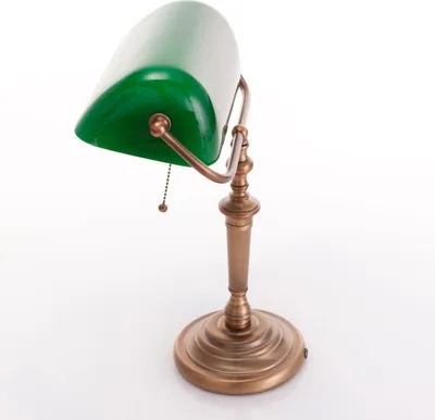 Produktbild von Steinhauer - Klassisch I Antik Tischleuchte I Tischlampe I Lampe I Leuchte Ancilla 1 bronze mit grün I Wohnzimmer I Schlafzimmer I Bankerleuchte - Metall Kugel I Kugelförmig - LED geeignet E27