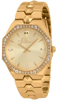 Produktbild von POLICE Damen Uhr Pl16038Bsg-22M Quarz-Analoguhr Wasserdicht 3 ATM Datumsanzeige 20 mm