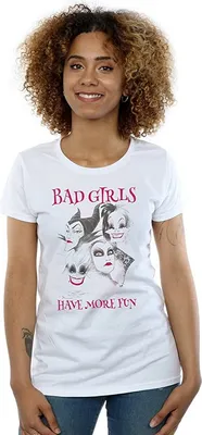 Produktbild von Disney - "Bad Girls Have More Fun" T-Shirt für Damen BI908 (S) (Weiß)