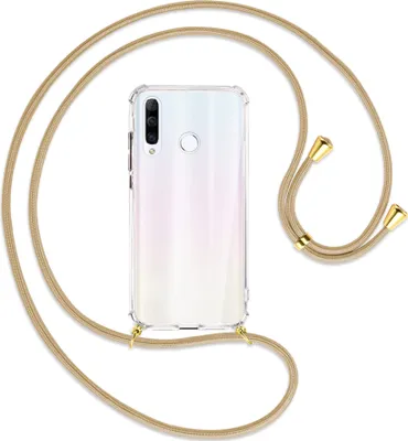 Produktbild von Handykette Backcover-Schutzhülle mit Band (Metall goldfarben) für Huawei P30 Lite - caramel