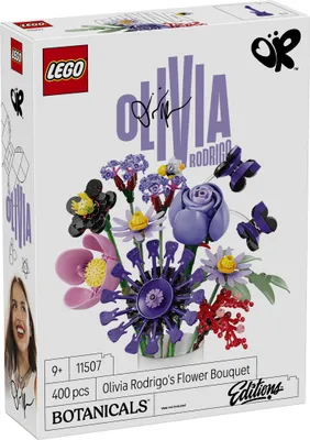 Productafbeelding van LEGO Botanicals en LEGO Editions: Bloemboeket van Olivia Rodrigo - 11 kunstbloemen met rozen en tulpen - Decoratie voor de plank of het bureau - Cadeau voor meisjes en jongens vanaf 9 jaar - 11507
