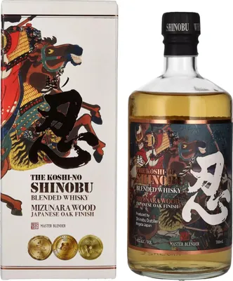 Image de The Koshi-No Shinobu Blended Whisky Mizunara Oak Finish 43% Vol. 0,7l en boîte cadeau