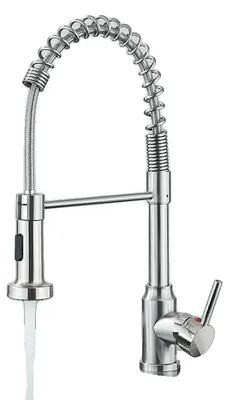 Obrázek produktu pro Kuchyňská baterie, výsuvná sprchová funkce, flexibilní výtok, leštěný nikl