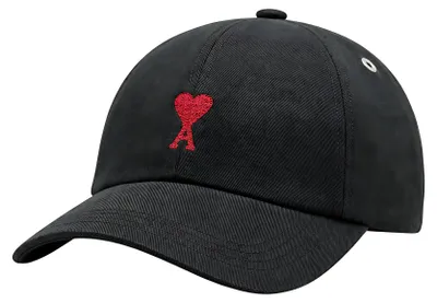 Immagine prodotto di AMI Paris, berretto "Ami de Coeur" in cotone nero