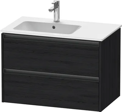 Produktbild von Duravit Ketho.2 Wastafelonderkast 81x48x54,9 cm Mat Eiken (zwart)