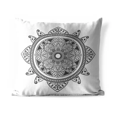 Obrázek produktu pro MuchoWow® Vnější polštář - Mandala květinový vzor -45x45 cm- Odolnost proti povětrnostním vlivům - polštář do obývacího pokoje