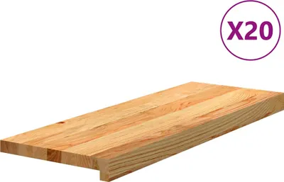Produktbild von vidaXL Treppenstufen 20 Stk. Hellbraun 70x25x2 cm Massivholz Eiche