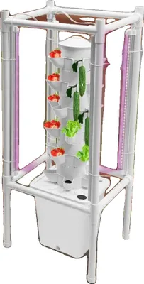 Immagine prodotto di Kit di coltivazione idroponica, design salvaspazio, elevata capacità di coltivazione, BIANCO
