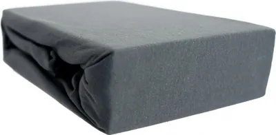 Produktbild von Jersey Spannbettlaken 100% Baumwolle 140-160x200 cm + 25 cm Rundumgummizug Anthrazit