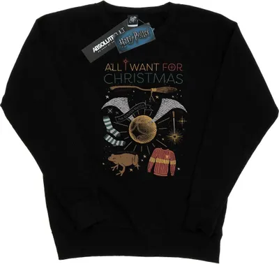 Produktbild von Harry Potter - "All I Want For" Sweatshirt für Damen BI20778 (L) (Schwarz)