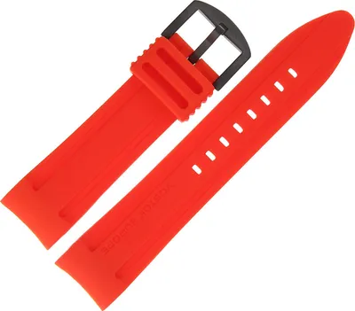 Image de Bracelet Anchar - Silicone (4244) rouge avec boucle noire.