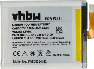 Produktbild von vhbw Akku Ersatz für Sony GB-S10-385871-010H für Handy Smartphone Telefon (2300 mAh, 3,8 V, Li-Polymer)