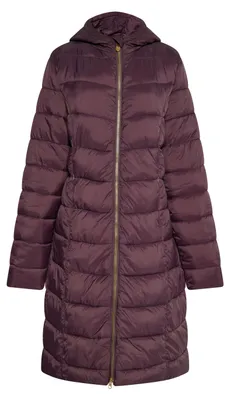 Produktbild von Damen Outdoor Steppjacke mit Kapuze, Größe S, in Rot, mit synthetischer Isolierung