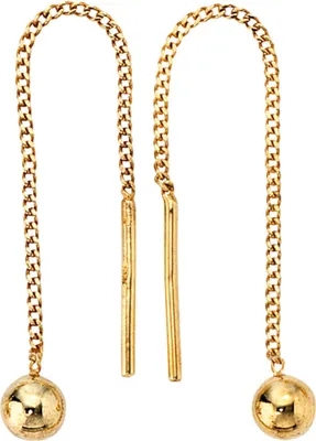 Produktbild von Ohrschmuck Ohrringe Durchzieh-Ohrhänger 333 Gold Gelbgold für Damen