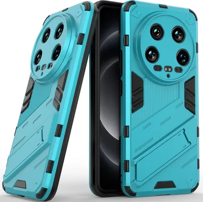 Produktbild von Armor Hülle für Xiaomi 14 Ultra, Hybrid PC TPU Bumper Stoßfestes Schutzhülle mit Standfunktion Blau