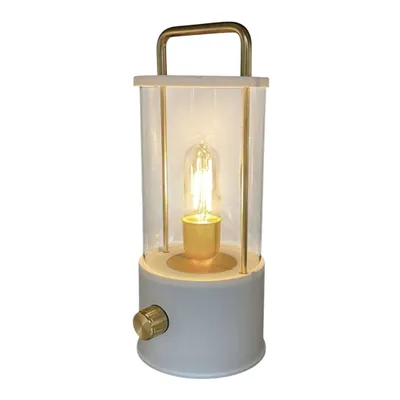 Produktbild von Coen Bakker Tischleuchte außen weiß usb dimmbar Filament LED warmweiß 11x26cm