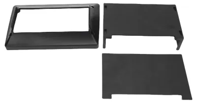 Image de Cadre pour autoradio standard DIN unique, en plastique ABS, installation facile. Cadre pour panneau de navigation GPS et autoradio, adapté aux voitures