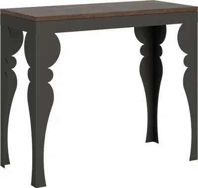 Produktbild von Ausziehbare Konsole 90x40/300 cm Paxon Evolution Walnuss Anthrazitrahmen