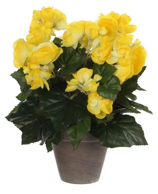 Produktbild von Kunstblume Begonie Ø 25 H 30 cm gelb