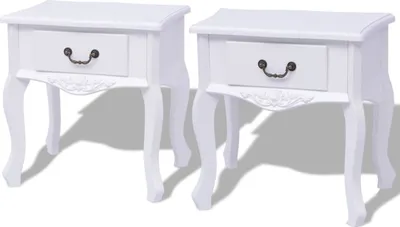 Obrázek produktu pro Noční stolky 2 ks MDF bílé