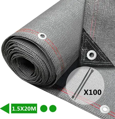 Produktbild von VOUNOT® Zaunblende 1.5×20m, Sichtschutz Zaun 230 g/m² HDPE Schattiernetz, Grau