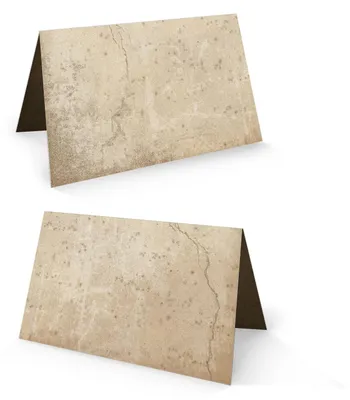 Produktbild von 100 Stück kleine braun beige natur creme-farbene"alte" Tischkarten Namens-Schilder Nostalgie VINTAGE natürliche neutrale Blanko-Karten Sitzkarten Platzkarten Tisch-Aufsteller Preisschilder marmoriert100 Stück
