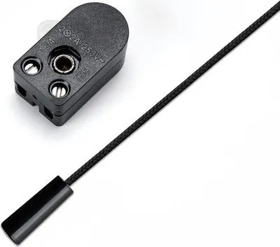 Produktbild von Zugschalter mit Schnur Ersatzschalter Schnurschalter für Stehlampen Tischlampen Wand-Leuchten, Schwarz, 1 Stück