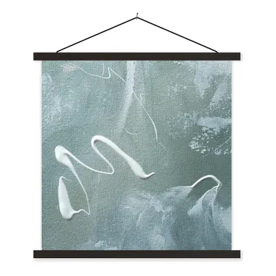 Produktbild von MuchoWow® Textilposter Acrylfarbe - Gestaltung - Abstrakt 120x120 cm mit schwarzem Rahmen - Aufhängungsset