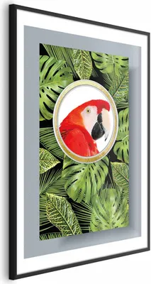 Produktbild von Posterpapier Poster - Parrot in the Jungle 40x60 cm Blätter g-C-0123-ao-a