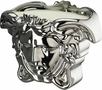 Image de Bougie de table Rosenthal Versace avec cire parfumée Medusa Grande Silver, mélange de matériaux, 13,5 cm, 14493-426174-24871