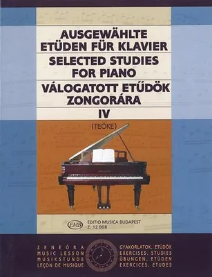 Produktbild von Ausgewählte Etüden Band 4für Klavier